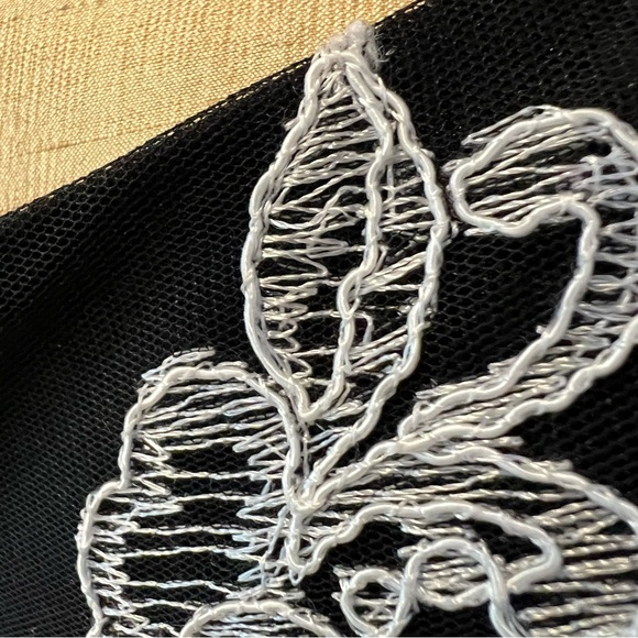 Alex Evenings 2 Pc Gown Gathered Embroidered Sheer Jacket Sleeveless Dress Sz 10 - Picture 9 of 13